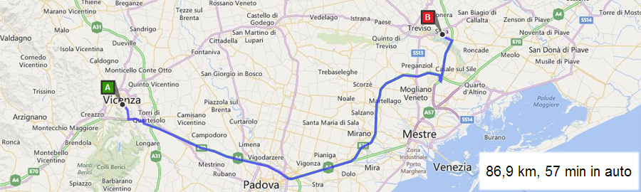 Indicazioni stradali per raggiungere TRIXEN Parrucche da VICENZA